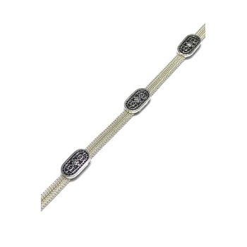 Kadın Mardin Hasırı Gümüş Bileklik 2020487