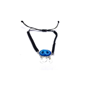 Kadın Siyah Kordunlu Gümüş Süryani Bileklik 2020216