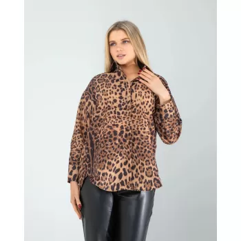 Leopar Desen Gömlek