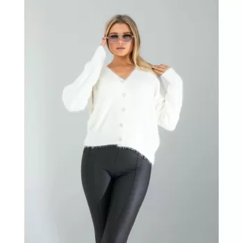 Beyaz Sakal Triko Hırka