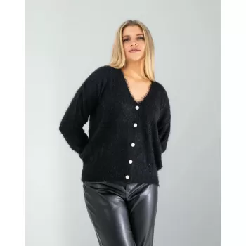 Siyah Sakal Triko Hırka