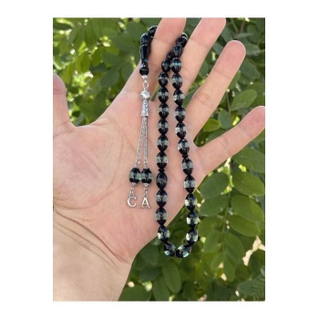 Sürmeli Toz Kehribar Harfli Tesbih