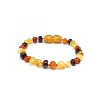 Sertifikalı Bandrollü Baltık Kehribar Multicolor Renk Kız Erkek Bebek Diş Bileklik