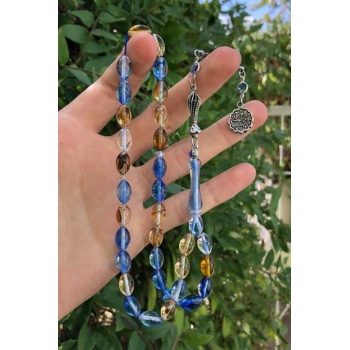 Erkek Hareli Toz Kehribar Tesbih Mgd20203016