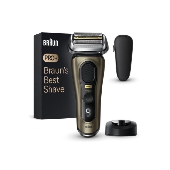 Braun Series 9 PRO+ Elektrikli Tıraş Makinesi, Şarj Standı, Islak ve Kuru, 9519s, Altın Rengi
