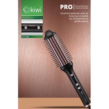 Kiwi Khs-2038 Seramik Kaplamalı Saç Düzleştirici Fırça