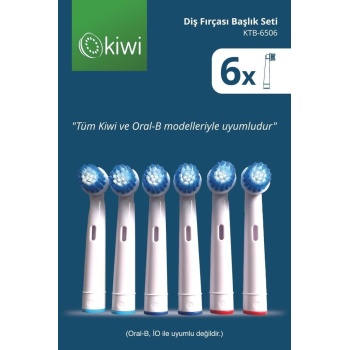 Kiwi Ktb-6506 6lı Diş Fırçası Yedek Başlık Seti