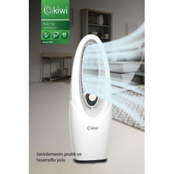 Kiwi Kfan-7670 Ayarlanabilir Hızlı Salınım Fonksiyonlu Kule Tipi Vantilatör