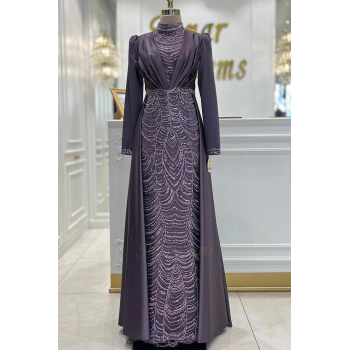 Pınar Şems Yeni İnci Abiye Lila