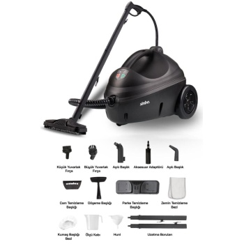 Sinbo SSC-6423 Çok Fonksiyonlu Buharlı Temizlik Makinası - Buharlı Temizleyici - SİYAH