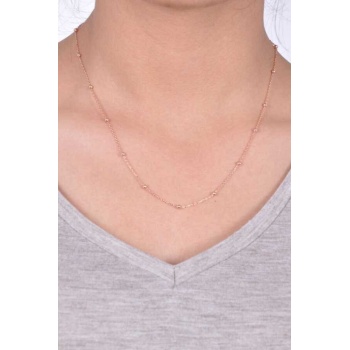Kadın Seyrek Toplu Gümüş Ros Kaplama Bayan Zincir  MGD2020901