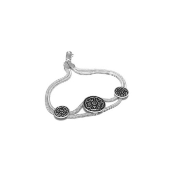 Kadın Yuvarlak Model Mardin Hasırı Gümüş Bileklik 2020480