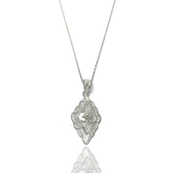 Kadın Mekik Model Telkari Gümüş Kolye 2020094