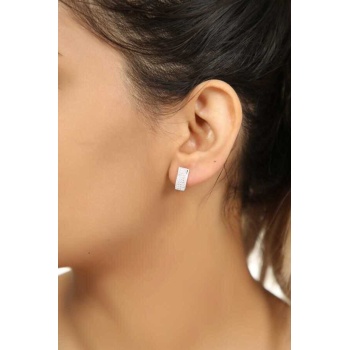 Kadın Gümüş Zirkon Taşlı J Küpe MGD20202110