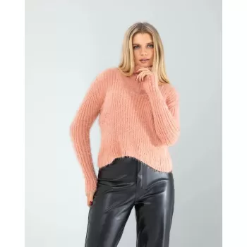 Pudra Fermuarlı Sakal Triko