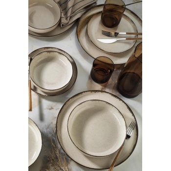 PEARL Mood 24 Parça Yemek Seti Tarçın