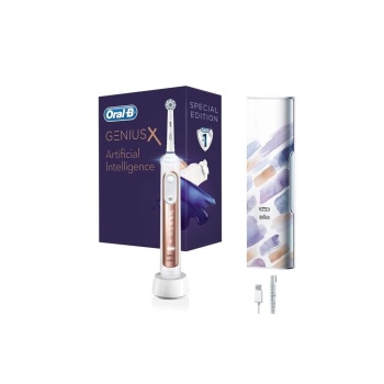 Oral-B Genius X AI Art of Brushing RoseGold Şarj Edilebilir Diş Fırçası Seyahat Kabı 456432 (4210201295594)