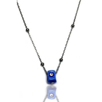 Kadın Top Zincirli Nazar Boncuklu Kolye  MGD2020904B