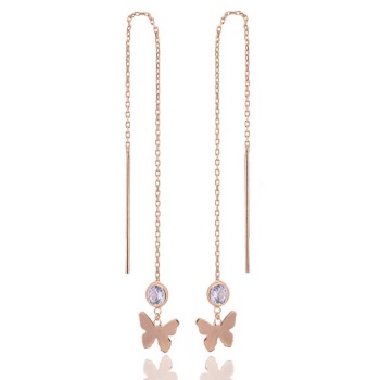 Zincirli Kelebek Küpe