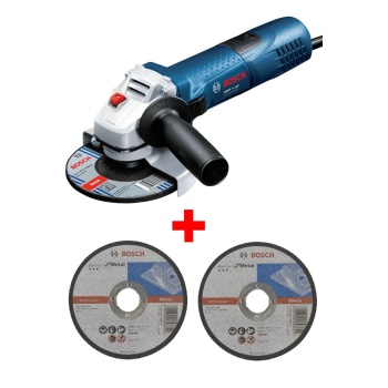 Bosch Professional GWS 7-115 mm Avuç Taşlama Makinesi + Bosch standart for 115*2,5 mm düz metal kesici 2 adet