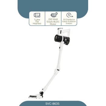 Sinbo Svc-8635 Bldc Motorlu Dikey Kablosuz Şarjlı Led Aydınlatmalı Süpürge