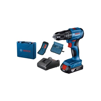 Bosch Professional GSB 185-Li 2.0 Ah Tek Akülü Kömürsüz Motor Darbeli Matkap + 23 Parça Aksesuar Set - 06019K3102