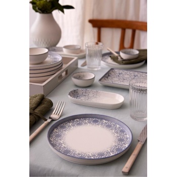 Kütahya Porselen Bone Nordic 15 Parça 6 Kişilik Kahvaltı Takımı Mavi