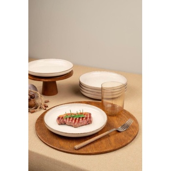 Kütahya Porselen Moderna 6 Parça 19 Cm Düz Tabak Tarçın