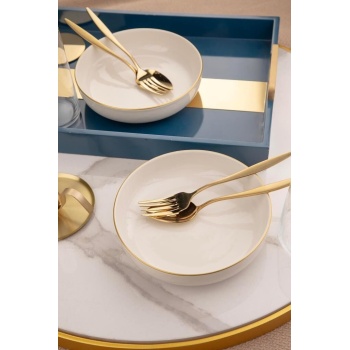 Kütahya Porselen Moderna 2 li 20 Cm Kase Altın File