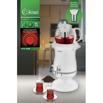 Kiwi Elektrikli Semaver Çay Makinesi Ktm-2930 2,5 Lt Kapasite