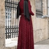 İPEK ELBİSE BORDO