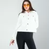 Nakışlı Etnik Desen Denim Ceket