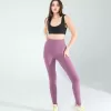 Lila Fitilli Push Up Toparlayıcı Spor Tayt