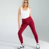 Bordo Fitilli Push Up Toparlayıcı Spor Tayt