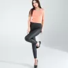Pudra Merdiven Yaka Kalın Askı Crop Bluz