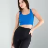 Mavi Kalın Askılı Fitilli Crop