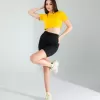 Sarı Fitilli Kaşkorse Mini Bluz