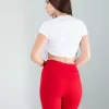 Beyaz Yandan Büzgülü Crop
