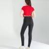 Kırmızı Yandan Büzgülü Crop