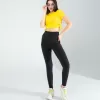 Sarı Yandan Büzgülü Crop