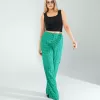 Retro Desen Cepli Yeşil Pantolon