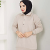 KAPŞONLU SWEATSHİRT BEJ