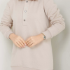 KAPŞONLU SWEATSHİRT BEJ