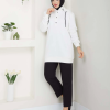 KAPŞONLU SWEATSHİRT EKRU
