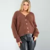 Kahve Sakal Triko Hırka