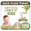 Baby Turco Doğadan 3 Numara Midi 170 Adet