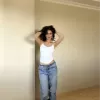 Beyaz ZRA Model Poliamid İp Askı Bluz