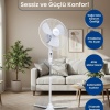 Bright Elegance Be-4116 16 Katlanabilir Ayaklı Standlı Vantilatör Beyaz