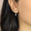 14 Mm Gümüş Halka Küpe