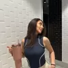 Lacivert Fermuarlı Bilyeli Bluz